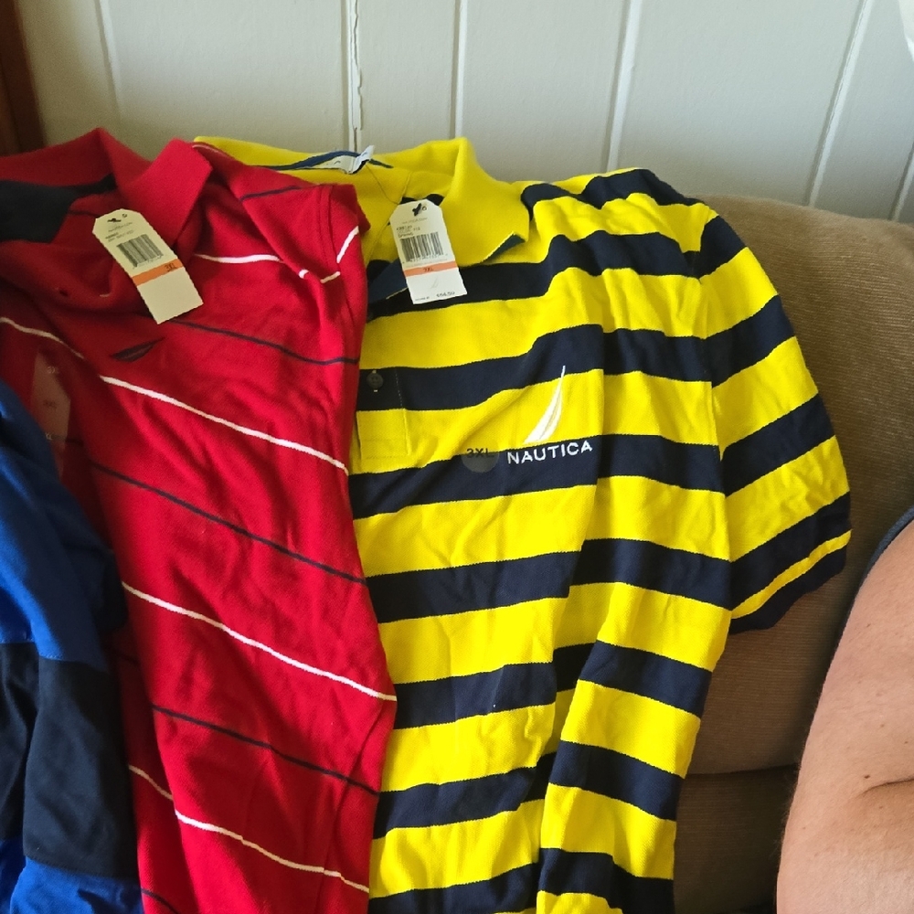 Nautica Kids Polo in Yellow and Black Stripes